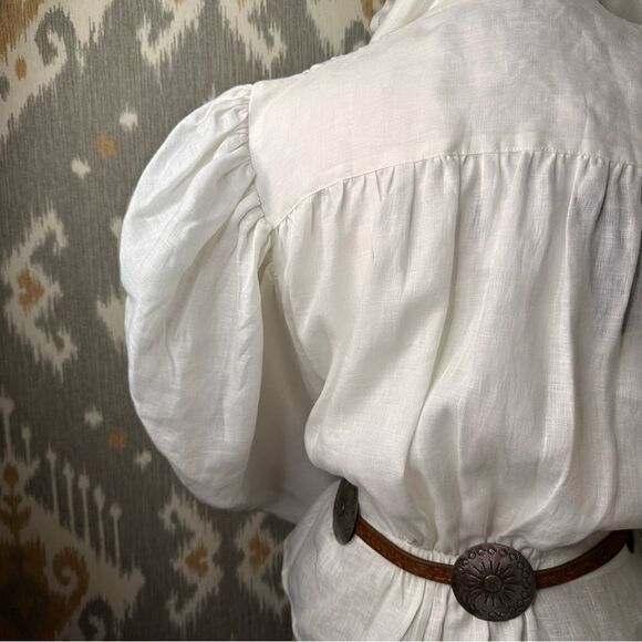 Ralph Lauren Spring 2011 Runway Collection White Linen Prairie Ruffle Blouse - Picture 9 of 16